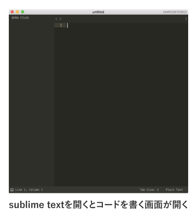 sublime textを開く